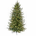 7'6"Hx58"W PE Siberian Blue Spruce & Pinecone Artificial Christmas Tree, Micro LED Pre-Lit -Green - C-260964