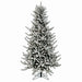 7'6"Hx58"W PE Flocked Siberian Blue Spruce & Pinecone Artificial Christmas Tree, Unlit -Green - C-230530
