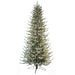 9'Hx58"W PE Flocked Siberian Blue Spruce & Pinecone Rice LED-Lighted Artificial Christmas Tree w/Stand -Green - C-230544