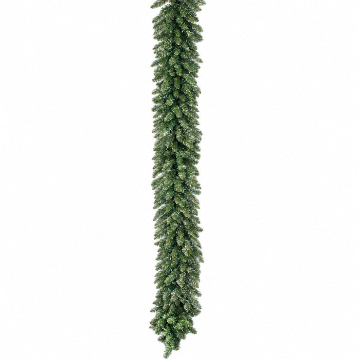 9'Lx14"W Tinsel Vintage Artificial Christmas Garland, Micro LED Pre-Lit -Green - C-230594