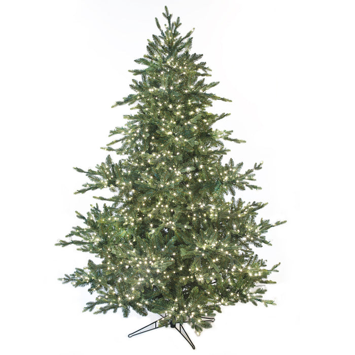 7'6"Hx67"W PE Montana Spruce Artificial Christmas Tree, Micro LED Pre-Lit -Green - C-230754
