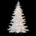 5'Hx44"W Pine Artificial Christmas Tree, Micro LED Pre-Lit (Warm White, Multi-Mode) -White - C-231114