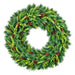 60" PE Artificial Woodglen Mixed Pine & Pinecone Wreath -Green - C-231330