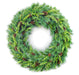 60" PE Artificial Woodglen Mixed Pine & Pinecone Hanging Wreath -Green - C-231330