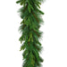 9'Lx12"W Outdoor UV-Resistant Artificial PE Ledgemer Mixed Pine Garland -Green - C-231660