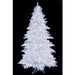 7'6"Hx60"W Tinsel Iridescent Crystal White Full Pine Artificial Christmas Tree, Micro LED Pre-Lit (Cool White) -White - C-231815