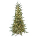 5'Hx36"W PE Slim Russian Fir Artificial Christmas Tree, Micro LED Pre-Lit (Warm White, Multi-Mode) -Green - C-240094