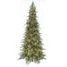 9'Hx54"W PE Slim Russian Fir Artificial Christmas Tree, Micro LED Pre-Lit (Warm White, Multi-Mode) -Green - C-240114