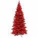 9'Hx49"W Tinsel Sparkling Artificial Christmas Tree, Micro LED Pre-Lit (Cool White) -Red - C-240225