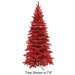 9'Hx49"W Tinsel Sparkling Artificial Christmas Tree, Micro LED Pre-Lit (Cool White) -Red - C-240225