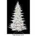 12'Hx94"W Pine Artificial Christmas Tree, Micro LED Pre-Lit (Warm White, Multi-Mode) -White - C-240394
