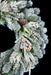 30" PE Flocked Artificial Snowy Douglas Fir & Pinecone Wreath -White/Green - C-240580