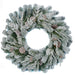 30" PE Flocked Artificial Snowy Douglas Fir & Pinecone Wreath -White/Green - C-240580
