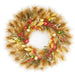 30" Longleaf Pine, Bay Leaf & Berry Artificial Hanging Wreath -Gold - C-250050