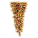 32"Hx17"W Longleaf Pine, Berry & Ball Artificial Teardrop Swag -Gold (Pack of 2) - C-250060