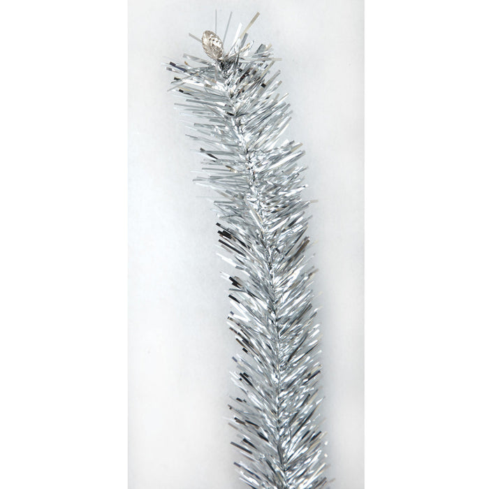 40" Tinsel Artificial Pine Stem -Silver (Pack of 12) - C-250092