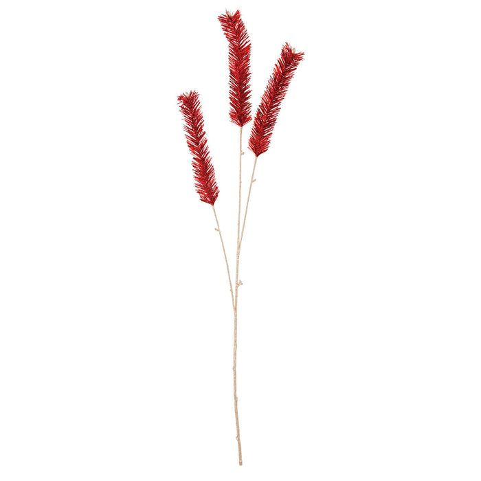 40" Tinsel Artificial Pine Stem -Red (Pack of 12) - C-250094