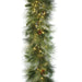 9'Lx14"W PE Artificial Whitney Pine Garland, Micro LED Pre-Lit -Green (Pack of 2) - C-250144