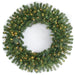 36" PE Artificial Grand Noble Fir Wreath, Micro LED Pre-Lit (Multi-Mode) -Green - C-250279