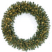 48" PE Artificial Grand Noble Fir Wreath, Micro LED Pre-Lit (Multi-Mode) -Green - C-250289