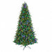 9'Hx58"W PE Grand Noble Fir Artificial Christmas Tree, Micro LED Pre-Lit (Multi-Mode) -Green - C-250299