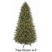 12'Hx73"W PE Blue Emerald Pine Artificial Christmas Tree, Micro LED Pre-Lit -Green - C-250354