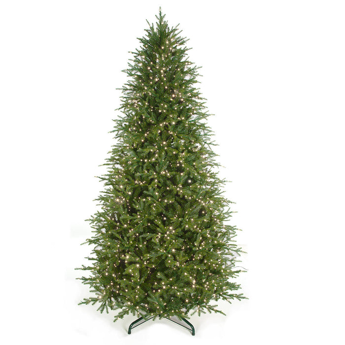 9'x62"W PE Grand Empress Fir Artificial Christmas Tree, Micro LED Pre-Lit (Multi-Mode) -Green - C-250379