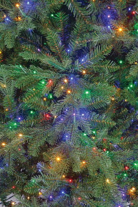 9'x62"W PE Grand Empress Fir Artificial Christmas Tree, Micro LED Pre-Lit (Multi-Mode) -Green - C-250379