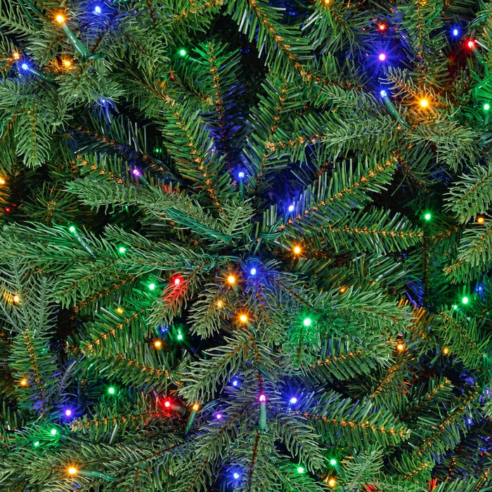 9'x62"W PE Grand Empress Fir Artificial Christmas Tree, Micro LED Pre-Lit (Multi-Mode) -Green - C-250379