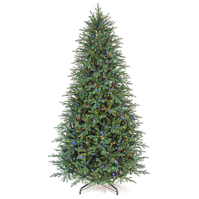 9'x62"W PE Grand Empress Fir Artificial Christmas Tree, Micro LED Pre-Lit (Multi-Mode) -Green - C-250379