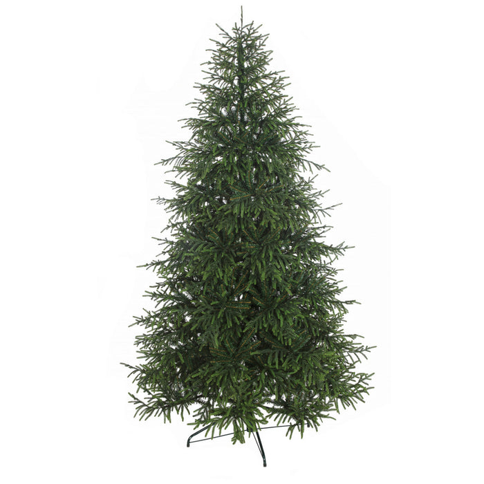 7'6"x61"W PE Deluxe Weeping Spruce Artificial Christmas Tree, Unlit -Green - C-250410