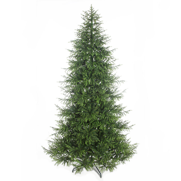 9'x68"W PE Deluxe Weeping Spruce Artificial Christmas Tree, Unlit -Green - C-250420
