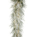 9'Lx16"W PE Flocked Norfolk Pine Artificial Garland, Micro LED Pre-Lit (Warm White, Multi-Mode) -White (Pack of 2) - C-250514