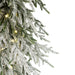 9'Lx16"W PE Flocked Norfolk Pine Artificial Garland, Micro LED Pre-Lit (Warm White, Multi-Mode) -White (Pack of 2) - C-250514