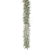 9'Lx16"W PE Flocked Norfolk Pine Artificial Garland, Micro LED Pre-Lit (Warm White, Multi-Mode) -White (Pack of 2) - C-250514