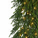 9'Lx16"W PE Norfolk Pine Artificial Garland, Micro LED Pre-Lit (Warm White, Multi-Mode) -White (Pack of 2) - C-250524