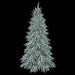 6'Hx49"W PE Flocked Norfolk Pine Artificial Christmas Tree, Micro LED Pre-Lit (Warm White, Multi-Mode) -White/Green - C-260094