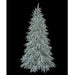 7'6"Hx55"W PE Flocked Norfolk Pine Artificial Christmas Tree, Micro LED Pre-Lit (Warm White, Multi-Mode) -White/Green - C-250544