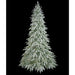 9'Hx71"W PE Flocked Norfolk Pine Artificial Christmas Tree, Micro LED Pre-Lit (Warm White, Multi-Mode) -White/Green - C-250554