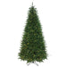 7'6"x48"W PE Slim Northern Cedar Artificial Christmas Tree, Micro LED Pre-Lit (Multi-Mode) -Green - C-250574