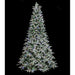 7'6"Hx55"W PE Flocked Canaan Fir Artificial Christmas Tree, LED Pre-Lit (Multi-Mode) -White/Green - C-250614