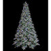 9'Hx62"W PE Flocked Canaan Fir Artificial Christmas Tree, LED Pre-Lit (Multi-Mode) -White/Green - C-250624