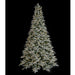 9'Hx62"W PE Flocked Canaan Fir Artificial Christmas Tree, LED Pre-Lit (Multi-Mode) -White/Green - C-250624