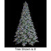 12'Hx87"W PE Flocked Canaan Fir Artificial Christmas Tree, LED Pre-Lit (Multi-Mode) -White/Green - C-250634