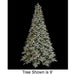 12'Hx87"W PE Flocked Canaan Fir Artificial Christmas Tree, LED Pre-Lit (Multi-Mode) -White/Green - C-250634