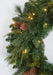 30" PE Artificial Marquett Pine & Pinecone Wreath, Micro LED Pre-Lit -Green - C-250764
