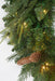 48" PE Artificial Marquett Pine & Pinecone Wreath, Micro LED Pre-Lit -Green - C-250784