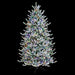 7'6"Hx60"W PE Flocked Windsor Spruce Artificial Christmas Tree, Micro LED Pre-Lit (Multi-Mode) -White/Green - C-250799
