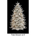 15'Hx90"W PE Flocked Windsor Spruce Artificial Christmas Tree, Micro LED Pre-Lit (Multi-Mode) -White/Green - C-250829