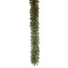 9'Lx12"W PE Red Lodge Pine Artificial Garland, Micro LED Pre-Lit -Green/Red (Pack of 2) - C-250934